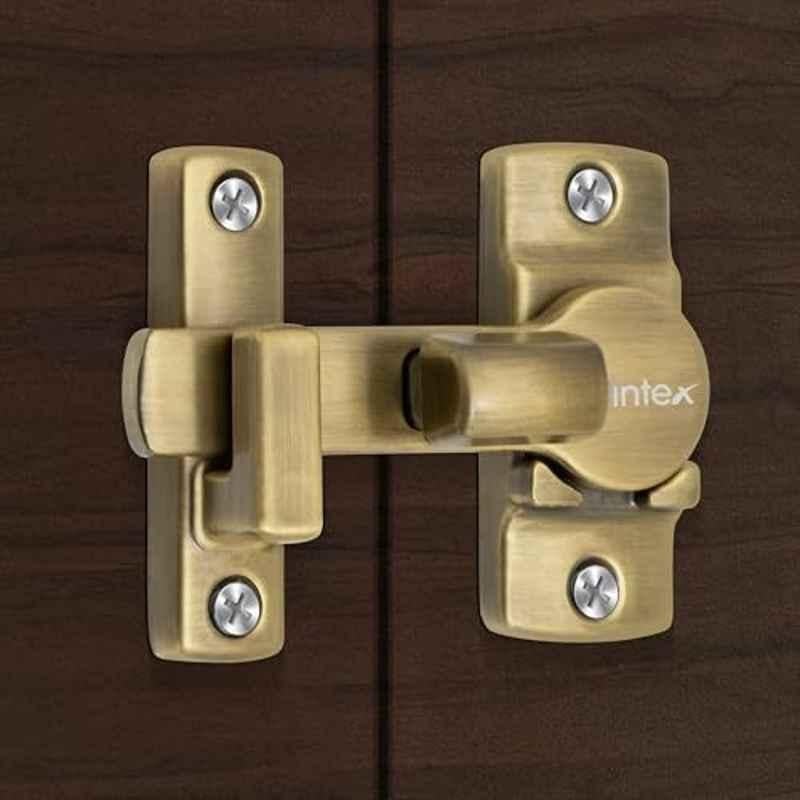 Plantex Zinc Brass Antique Flip Door Latch Lock for Bathroom, Balcony & Wardobe, DTK-250
