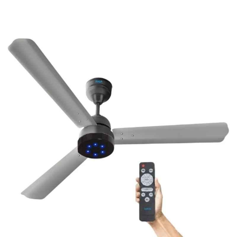 Xuga Aether F7G 28W 380rpm 3 Blade Grey Ceiling Fan with 5 Years on Warranty, Sweep: 1200mm