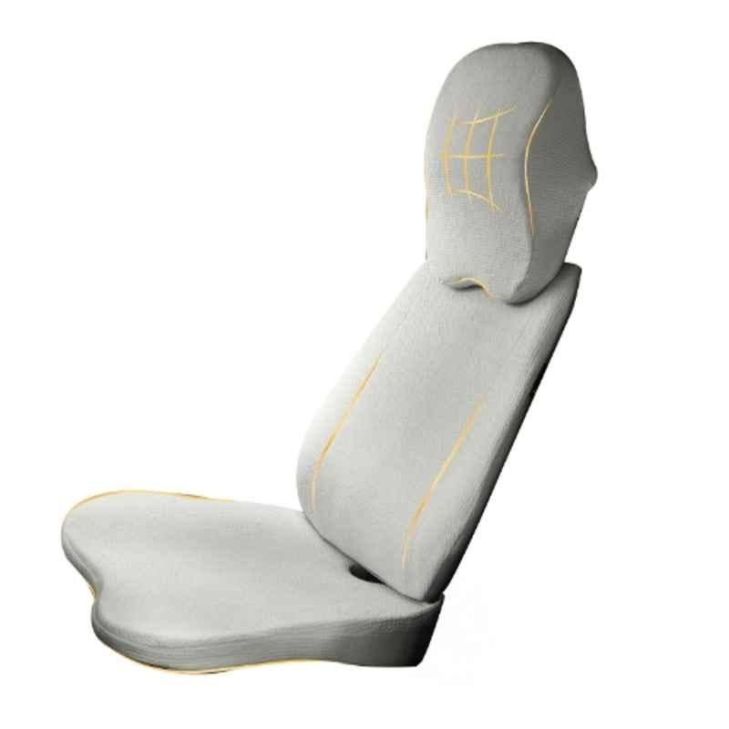 Betterhood Memory Foam Grey 3 in 1 Backrest, Headrest & Seat Cushion Combo for Chairs, Size: Universal