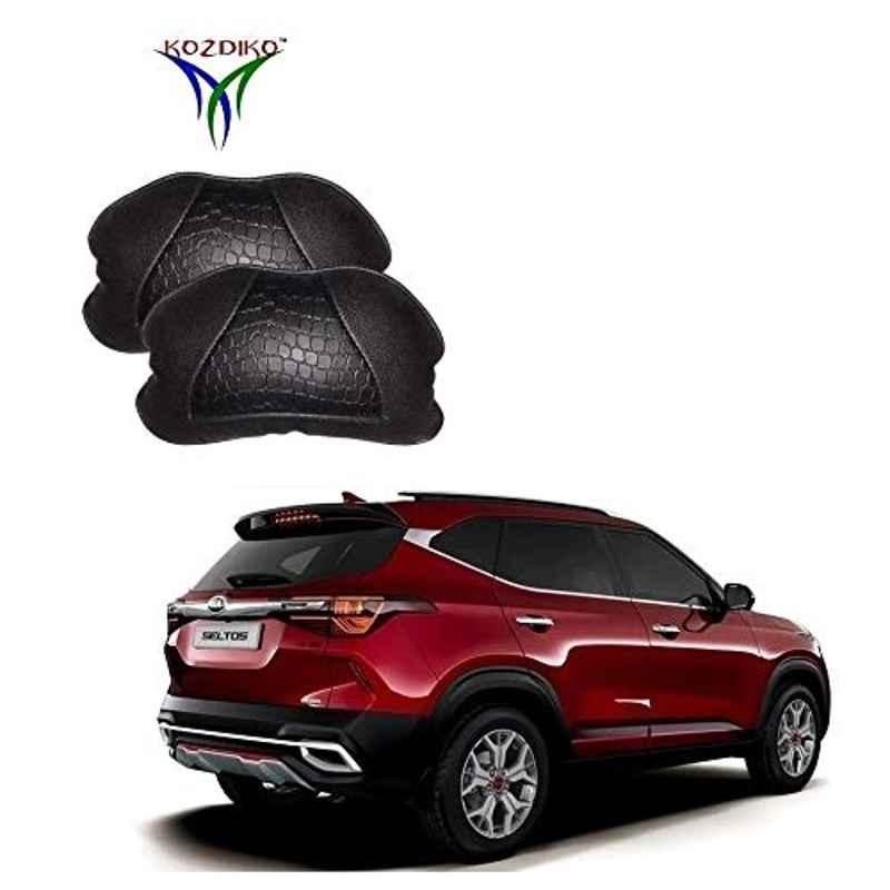 Kozdiko 2 Pcs Black Neck Rest Cushion Pillow Set for Kia Seltos