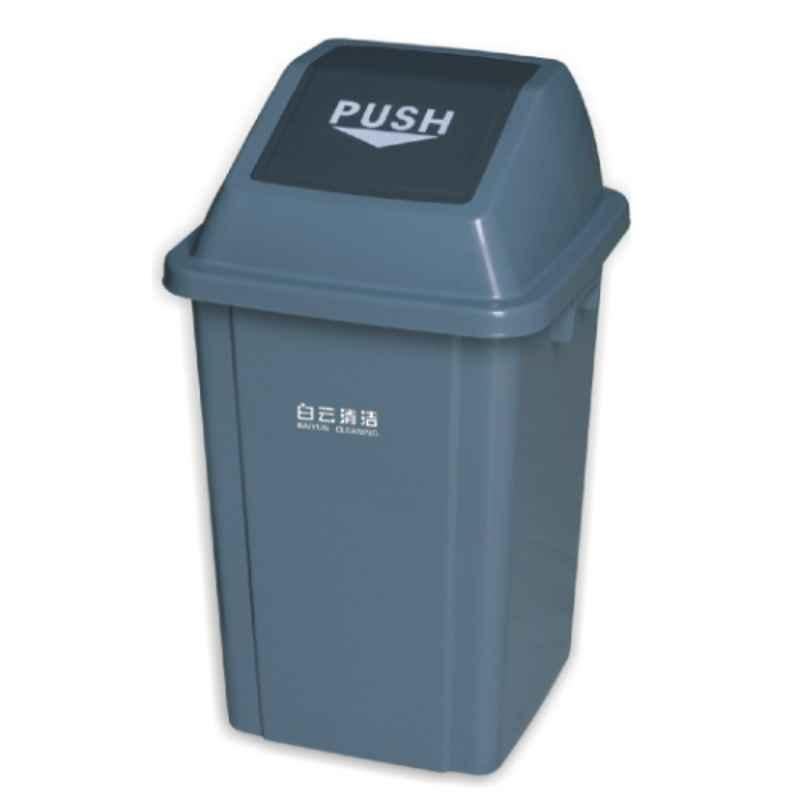 Baiyun 49x49x87cm 100L Gray Quadrate Garbage Can, AF07313