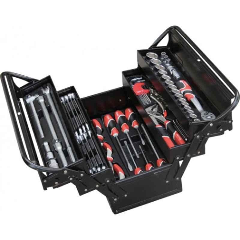 Yato 64 Pcs 475x230x365mm 1/2 inch CrV 6140, CrV 50BV30, CrV 6150 & CrMo Tool Box Kit, YT-38950