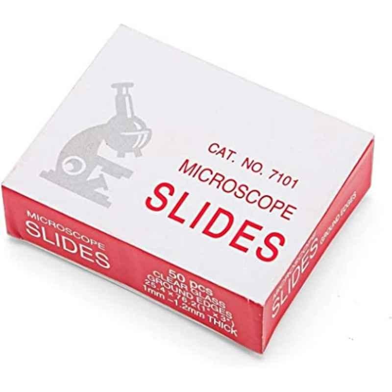 Clear & Sure 25.4x76.2mm Microscope Glass Slides (Pack of 50)