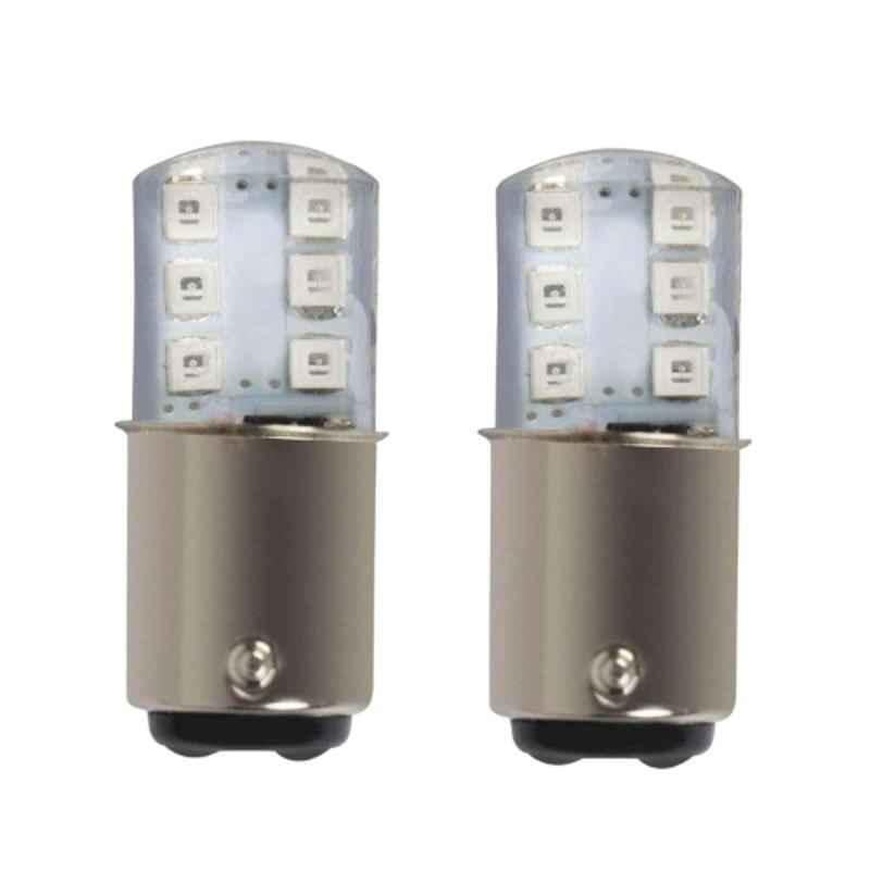 AllExtreme EXPB12R 2 Pcs 12 LED 3W Red Silica Gel Parking Light Set