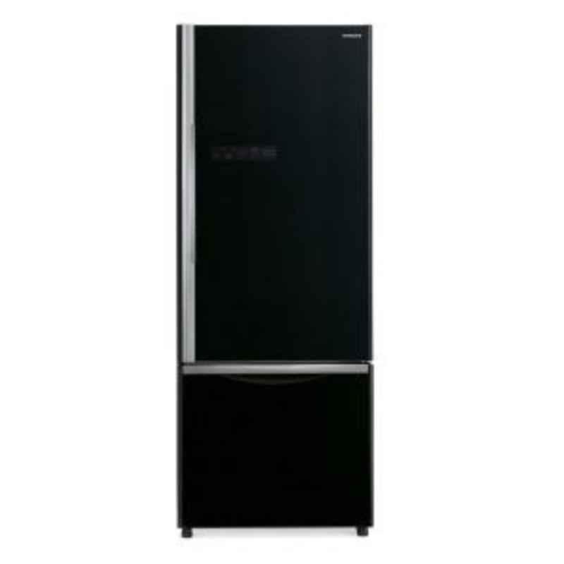 Hitachi 451L Glass Black Bottom Freezer Refrigerator, RB600PUK6GBK