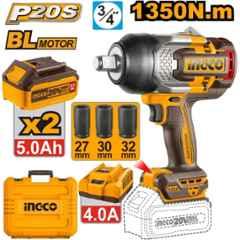 Ingco 1800rpm 1350Nm Cordless Impact Wrench, CIWLI20135