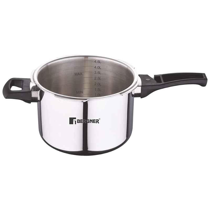 Bergner BG-9703-MM 5.5L Silver Stainless Steel Pressure Cooker with Outer Lid