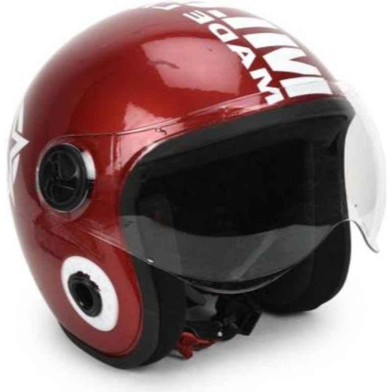 GTB Medium Size Maroon Open Face Motorcycle Helmet