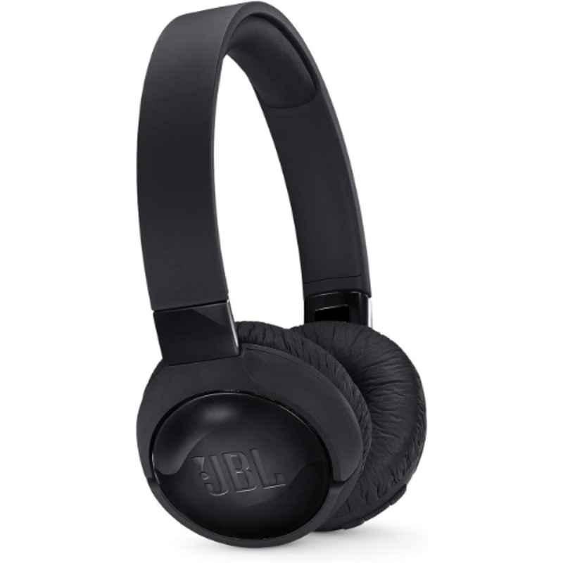 JBL 32mm 12hrs Black On-Ear Active Noise Cancelling Wireless Headphone, JBL-T600BT-NC-HDPH-BLACK