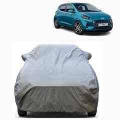 Aarex Auto Polyester Grey 100% Waterproof Car Body Cover with Mirror Pocket, Triple Stitched, Anti Dust, Heat Resistant & UV Proof for Hyundai i10, SW-5-Grey