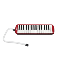 Techno 32 Key Red Melodica Air Piano with Mouthpiece & Carry Case, RJ-MD-32B-RED