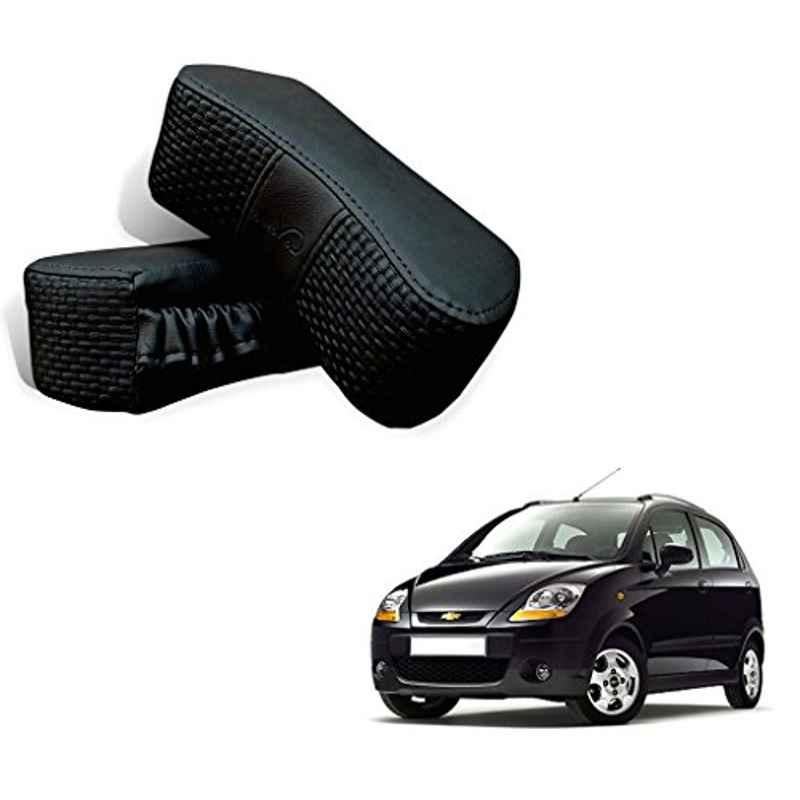 Kozdiko 2 Pcs Memory Foam Black Car Vastra Neck Rest Cushion Set for Chevrolet Spark, koz_5266