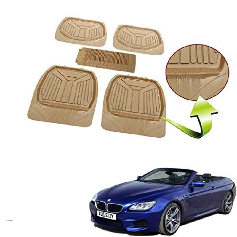 Kozdiko 5 Pcs Rubber Beige 3G Rubber Mat Set for BMW X3