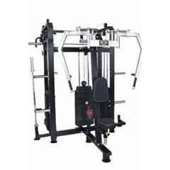 GYM24 Equipment Alloy Steel Black Multi Functional Trainer Smith Machine & PEC Fly with Rear DELT, GFTS-701