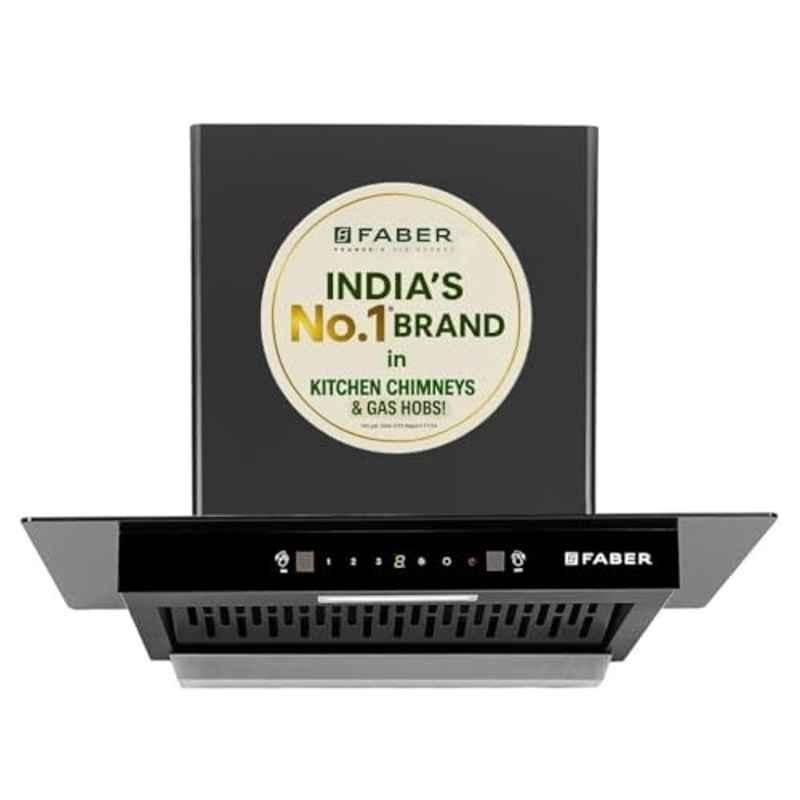 Faber Ignis IN XL HCSC FL BK60 60cm 1500 m3/hr Auto Clean T-Shape Kitchen Chimney with Touch, Gesture Control & 2 Years Warranty, FABCM60M