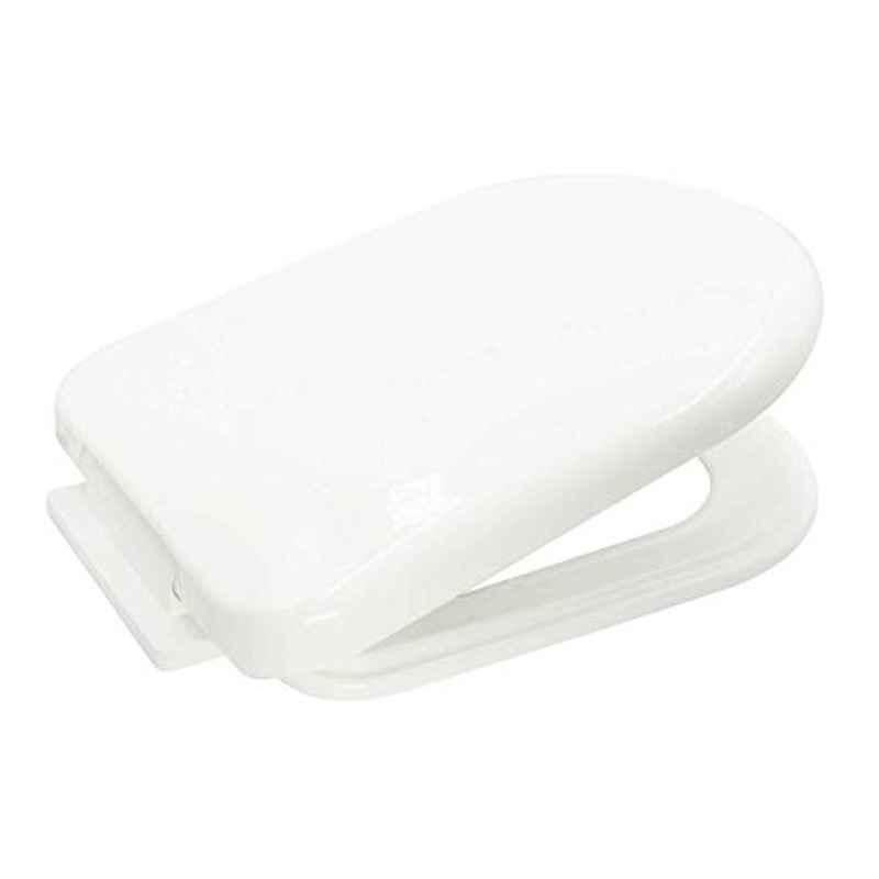 Uni flo Orient Design 43.9x35.6cm Plastic White Toilet Seat Cover with Lid, 9698