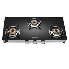 Hindware ARMO Plus GL 3B Glass Top Cooktop with 3 Brass Burner & Manual Ignition, CT 100211