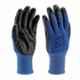 Udyogi UPN 3 Nylon & Lycra Liner Heavy Nitrile Palm Coating Blue & Black Safety Gloves, Size: 9 inch