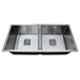 Crocodile 37x18x10 inch Double Bowl Stainless Steel Diamond Cut Kitchen Sink, CR-06