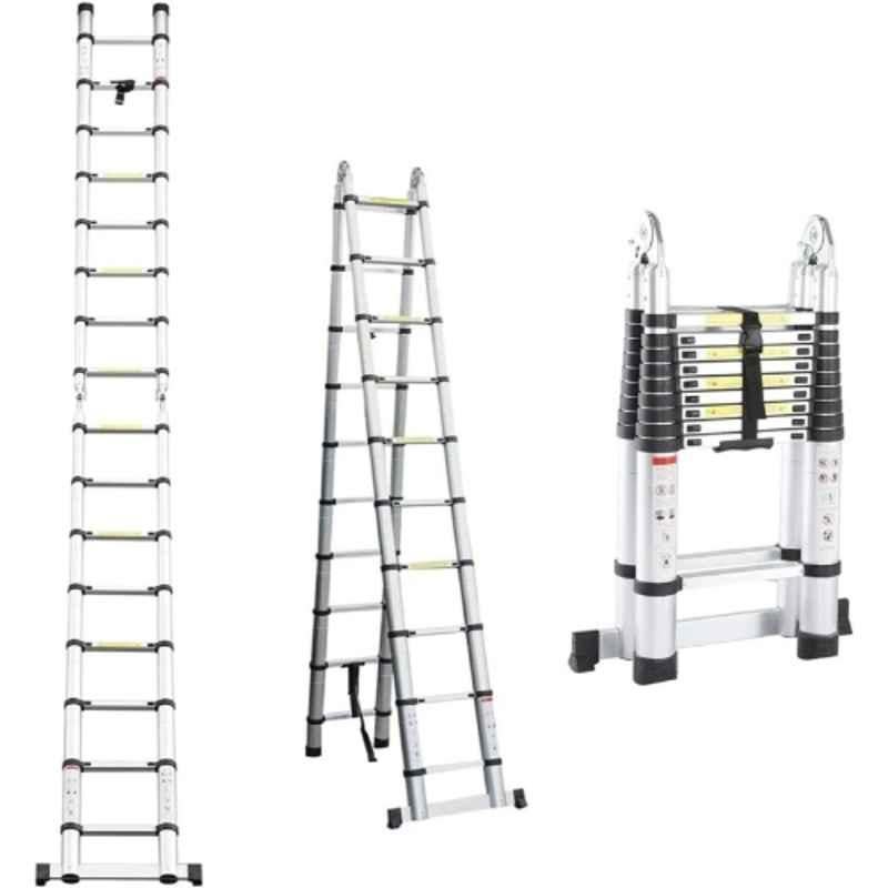 Okasta 20 Step Aluminium Portable & Compact Telescopic A Type Ladder