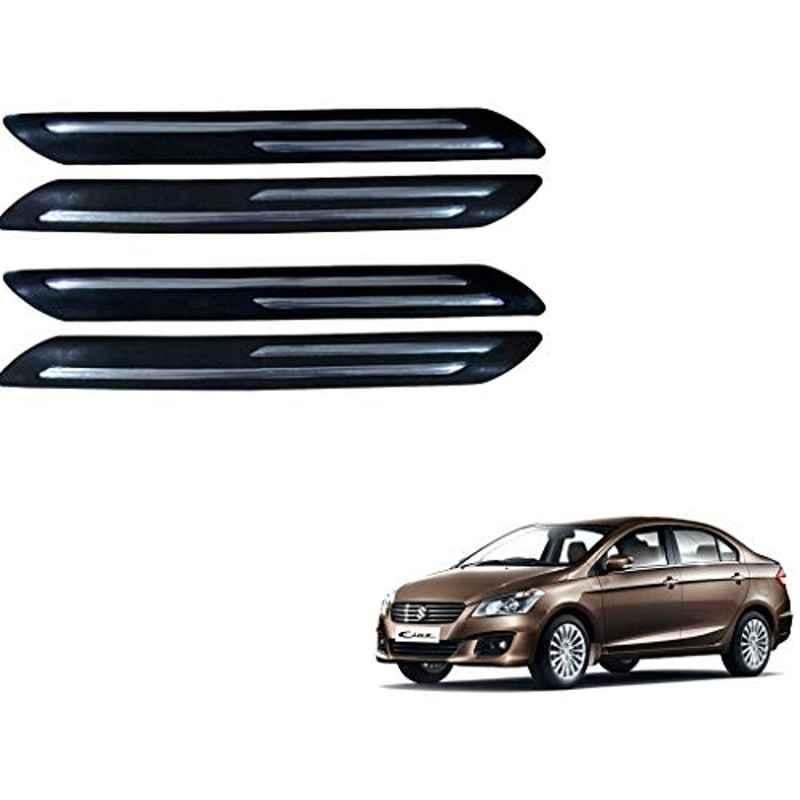 Kozdiko 4 Pcs Double Chrome Bumper Protector Black Set for Maruti Suzuki Ciaz