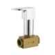 Ruhe Pristine 15mm Brass Silver Chrome Finish Concealed Stop Cock, 11-0209