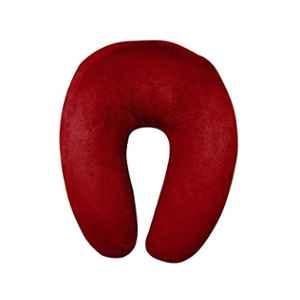 Kozdiko Velvet Red U-Shape Travel Neck Rest Cushion Pillow for Hyundai Verna Next Gen (2017-Present), Koz-51190