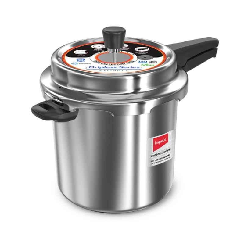 Impex 10L Aluminium Silver Pressure Cooker, DELIGHT 10
