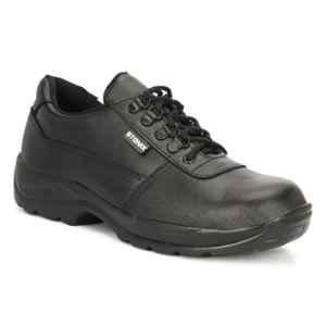 Stonix Leather Steel Toe Black Safety Shoes, SAFE-DEE-06, Size: 6