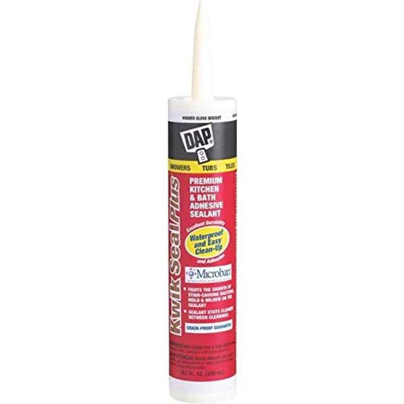 DAP Kwik Seal Plus 10.1oz Biscuit Microban Caulk, 7079818519