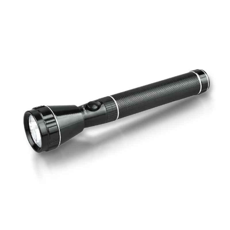Impex 3W 1500mAh Black Rechargeable LED Flashlight, LUMIN C2 2SC