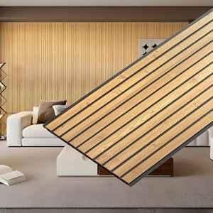 Plantex 12 inchx10ft 30 Sqft PVC Golden Oak 9G 3D Fluted Wall Panels for Home Decor/Louvers, AP-9009 (Pack of 3)