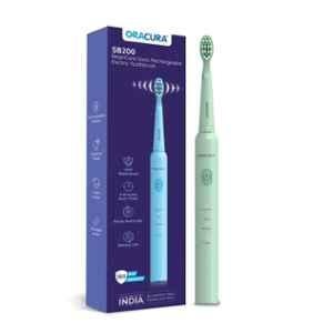Oracura SB200 Sonic Lite Green Electric Rechargeable Toothbrush with 1 Year Warranty