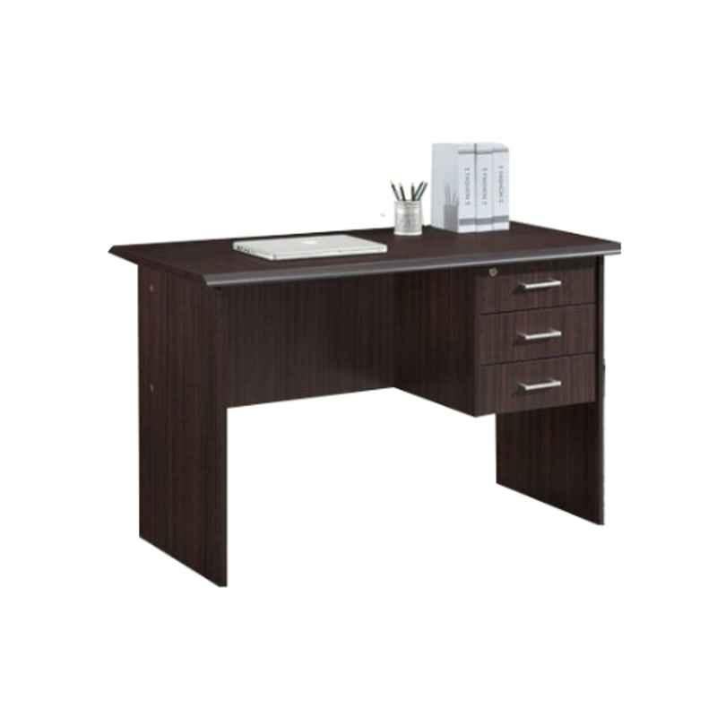 75x120x60cm Wooden Brown Executive Office Desk Table with Drawers