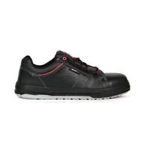 Perf Hercules Buff Apollo Grain Leather Composite Toe Black Safety Shoes, Size: 8