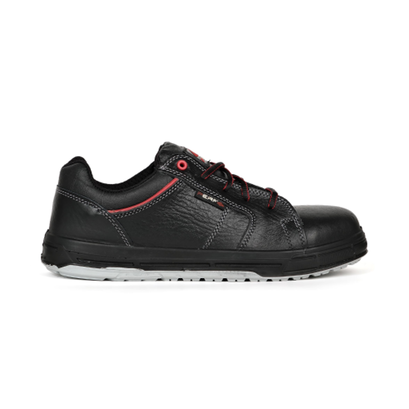 Perf Hercules Buff Apollo Grain Leather Composite Toe Black Safety Shoes, Size: 8