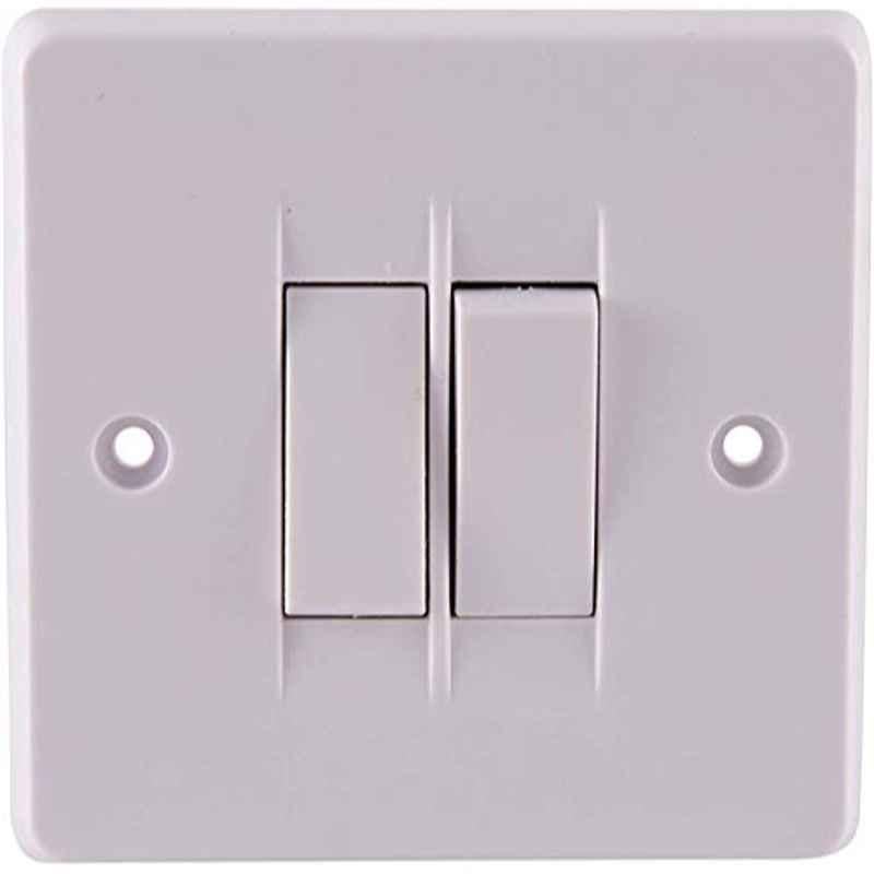 Legrand 10A 2 Gang 2 Way Silver Switch