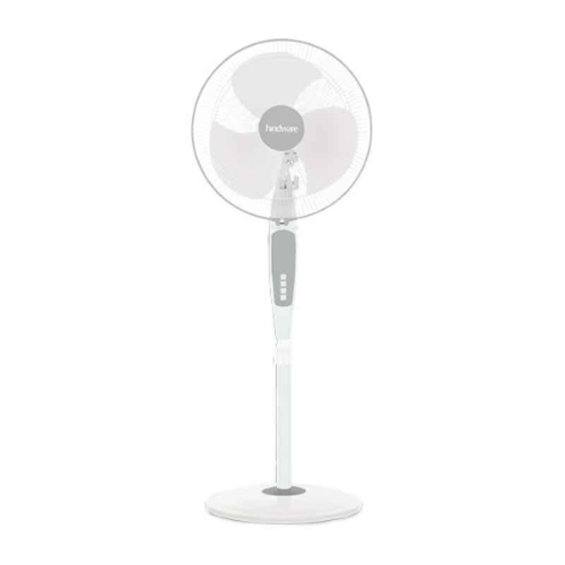 Hindware Bliss 60W White & Grey Pedestal Fan, 519470, Sweep: 400 mm