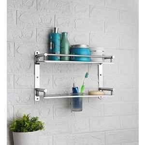 3 Tier Stainless Steel Silver Wall Mount Shelf Bathroom