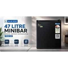 Blue Star 47 Litre 2 Star Graphite Black Minibar Manual Defrost Refrigerator with Adjustable Temperature, MR60-GB