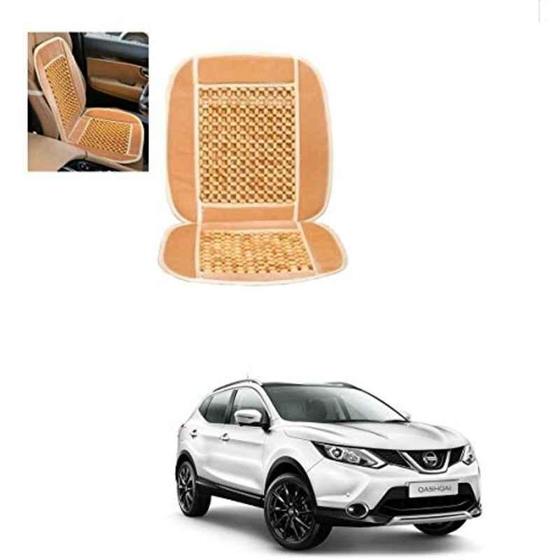 Kozdiko Wooden Bead Seat with Beige Velvet Border for Nissan Qashqai, KOZ-86611