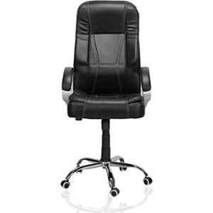 Chair Garage PU Leatherette Black Adjustable Height Office Chair with Back Support, CG152