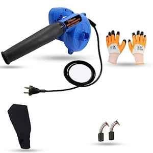 Hillgrove 800W Plastic Blue Electric Air Blower with Carbon Brushes & Gloves, HGCM1022