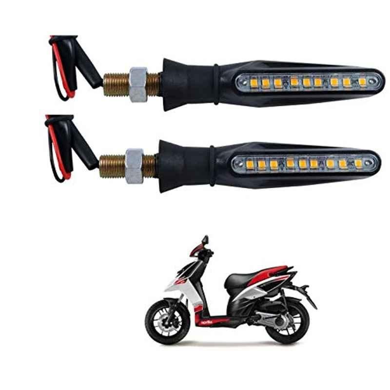 Kozdiko 4 Pcs Plastic Front & Rear Side Sleek Yellow Bike Indicator Set for Aprilia SR 125