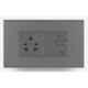 Wipro North West Artisa 6A 1 Module 2 Way Sliver Grey Switch with Neon Indicator Flat, RF211 (Pack of 10)