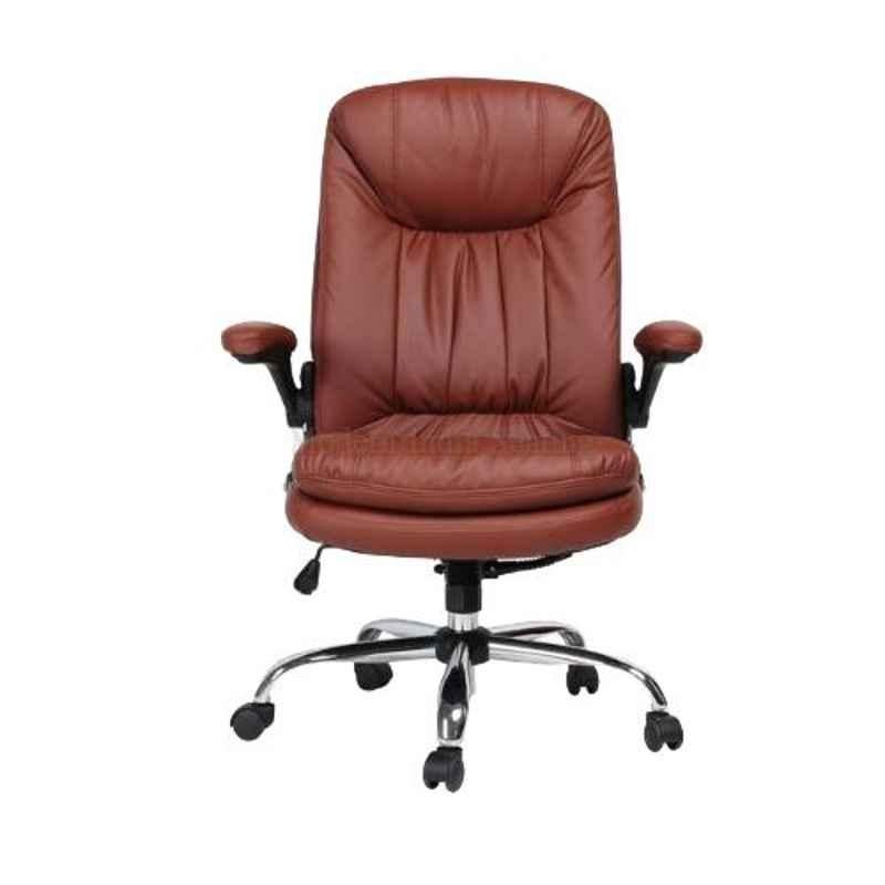 Modern India Leatherette Maroon High Back Office Chair, MI206 (Pack of 2)