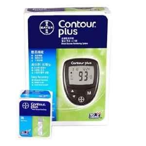 Bayer Contour Plus Blue Glucometer with 25 Test Strips & 5 Lancets