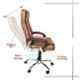 MRC M157 Brown Leather High Back Revolving Office Chair