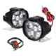 Love4ride 6 LED Shilon Black Waterproof Spot Beam Pod Work Fog Light with Handle Bar Switch