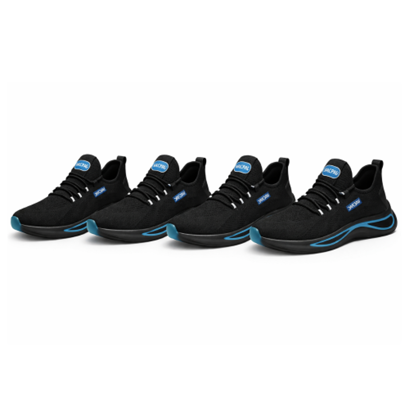 VACPAC Steel Toe Blue & Black Safety Shoes for Men, Size: 9 (Pack of 4)